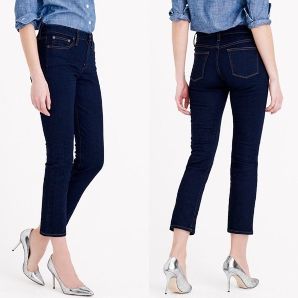 J. CREW Vintage Cropped Jeans Dark Wash Size 28 - Picture 1 of 11